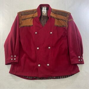 SONDRE Norwegian Design VINTAGE Wool Double Breasted Jacket Sz L Made in POLAND